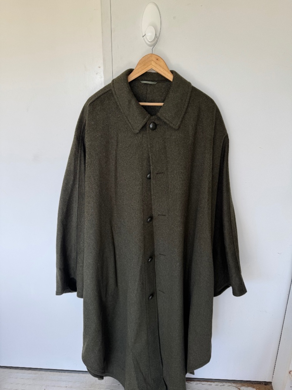 Vintage Austrian Loden-wool Cape Poncho Coat